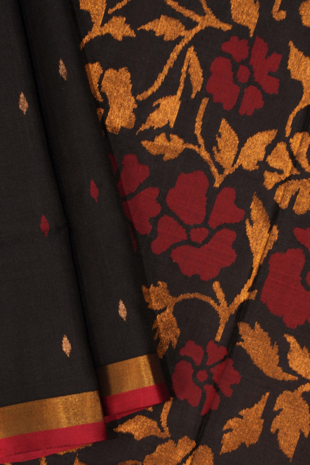 Image of Uppada Silk Black Saree